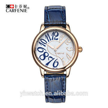 Waterproof Unisex Lady Leather Wrist Watches For Stainless Steel